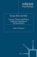 Cover: George Eliot and Italy - Palgrave Macmillan