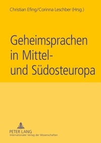 Abbildung von: Geheimsprachen in Mittel- und Südosteuropa - Peter Lang Verlag