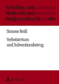 Abbildung von: Verbotsirrtum und Subventionsbetrug - Peter Lang Verlag