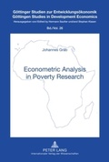 Cover: Econometric Analysis in Poverty Research - Peter Lang Verlag