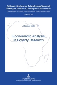 Enlarge image Cover: Econometric Analysis in Poverty Research - Peter Lang Verlag