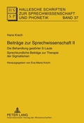 Cover: Beitr&auml;ge zur Sprechwissenschaft II - Peter Lang Verlag