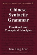 Cover: Chinese Syntactic Grammar - Peter Lang Verlag