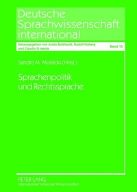 Abbildung von: Sprachenpolitik und Rechtssprache - Peter Lang Verlag