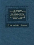Cover: The Origin and Propagation of Sin - Nabu Press