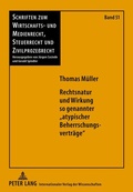 Abbildung von: Rechtsnatur und Wirkung so genannter «atypischer Beherrschungsverträge» - Peter Lang Verlag