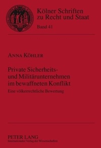 Abbildung von: Private Sicherheits- und Militärunternehmen im bewaffneten Konflikt - Peter Lang Verlag