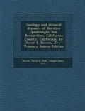 Cover: Geology and Mineral Deposits of Barstow Quadrangle, San Bernardino, California County, California, by Oliver E. Bowen, Jr.; - Nabu Press