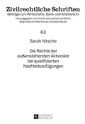 Abbildung von: Die Rechte der außenstehenden Aktionaere bei qualifizierten Nachteilszufuegungen - Peter Lang Verlag