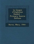 Cover: La langue d'Alphonse Daudet - Nabu Press