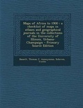 Cover: Maps of Africa to 1900 - Nabu Press