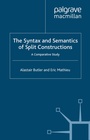 Cover: The Syntax and Semantics of Split Constructions - Palgrave Macmillan