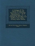 Cover: A Catalogue of the Library of Harvard University in Cambridge, Massachusetts ... - Nabu Press