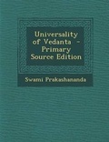 Cover: Universality of Vedanta - Nabu Press
