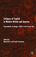 Cover: Critiques of Capital in Modern Britain and America - Palgrave Macmillan
