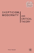 Cover: Skepticism, Modernity and Critical Theory - Palgrave Macmillan