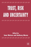 Cover: Trust, Risk and Uncertainty - Palgrave Macmillan