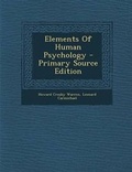 Cover: Elements of Human Psychology - Nabu Press