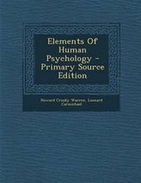 Enlarge image Cover: Elements of Human Psychology - Nabu Press
