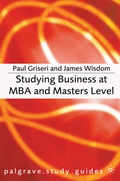 Cover: Studying Business at MBA and Masters Level - Red Globe Press