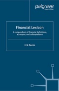 Cover: Financial Lexicon - Palgrave Macmillan