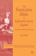 Cover: The Feminization Debate in Eighteenth-Century England - Macmillan