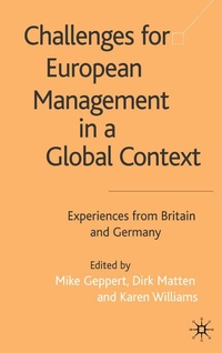 Abbildung von: Challenges for European Management in a Global Context - Palgrave Macmillan