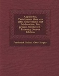 Cover: Appalachia, Variationen Uber Ein Altes Sklavenlied Mit Schlusschor Fur Grosses Orchester - Nabu Press