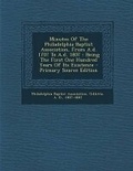 Cover: Minutes of the Philadelphia Baptist Association, from A.D. 1707 to A.D. 1807 - Nabu Press