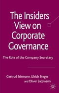 Cover: The Insider's View on Corporate Governance - Palgrave Macmillan
