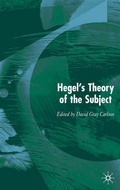 Cover: Hegel's Theory of the Subject - Palgrave Macmillan