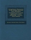 Cover: Kurzgefasster Kommentar Zu Den Heiligen Schriften Alten Und Neuen Testamentes Sowie Zu Den Apokryphen. Achte Abtheilung. - Nabu Press