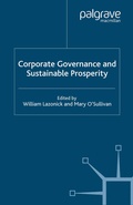 Cover: Corporate Governance and Sustainable Prosperity - Palgrave Macmillan