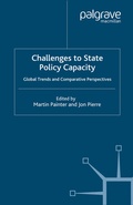 Cover: Challenges to State Policy Capacity - Palgrave Macmillan
