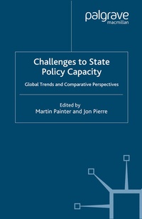 Enlarge image Cover: Challenges to State Policy Capacity - Palgrave Macmillan