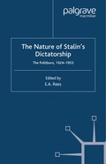 Cover: The Nature of Stalin's Dictatorship - Palgrave Macmillan