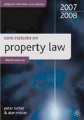 Cover: Core Statutes on Property Law 2007-08 - Palgrave Macmillan