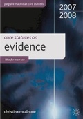 Cover: Core Statutes on Evidence - Palgrave Macmillan