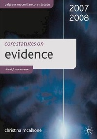 Enlarge image Cover: Core Statutes on Evidence - Palgrave Macmillan