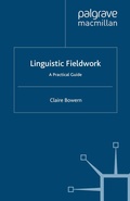 Cover: Linguistic Fieldwork - Palgrave Macmillan