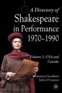 Cover: A Directory of Shakespeare in Performance 1970-1990 - Palgrave Macmillan