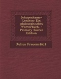 Cover: Schopenhauer-Lexikon - Nabu Press