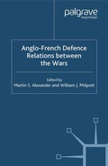 Cover: Anglo-French Defence Relations Between the Wars - Palgrave Macmillan