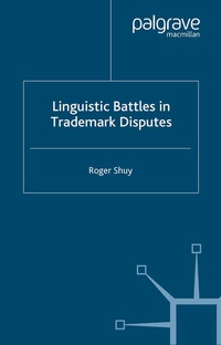 Abbildung von: Linguistic Battles in Trademark Disputes - Palgrave Macmillan