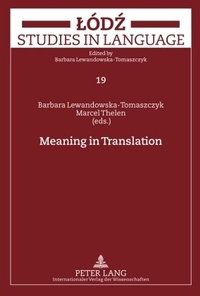Abbildung von: Meaning in Translation - Peter Lang Verlag