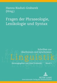 Abbildung von: Fragen der Phraseologie, Lexikologie und Syntax - Peter Lang Verlag