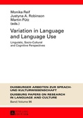 Cover: Variation in Language and Language Use - Peter Lang Verlag