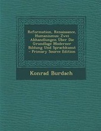 Enlarge image Cover: Reformation, Renaissance, Humanismus - Nabu Press