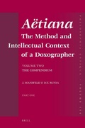 Cover: Aetiana (2 vols.) - Brill
