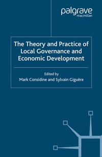 Enlarge image Cover: The Theory and Practice of Local Governance and Economic Development - Palgrave Macmillan